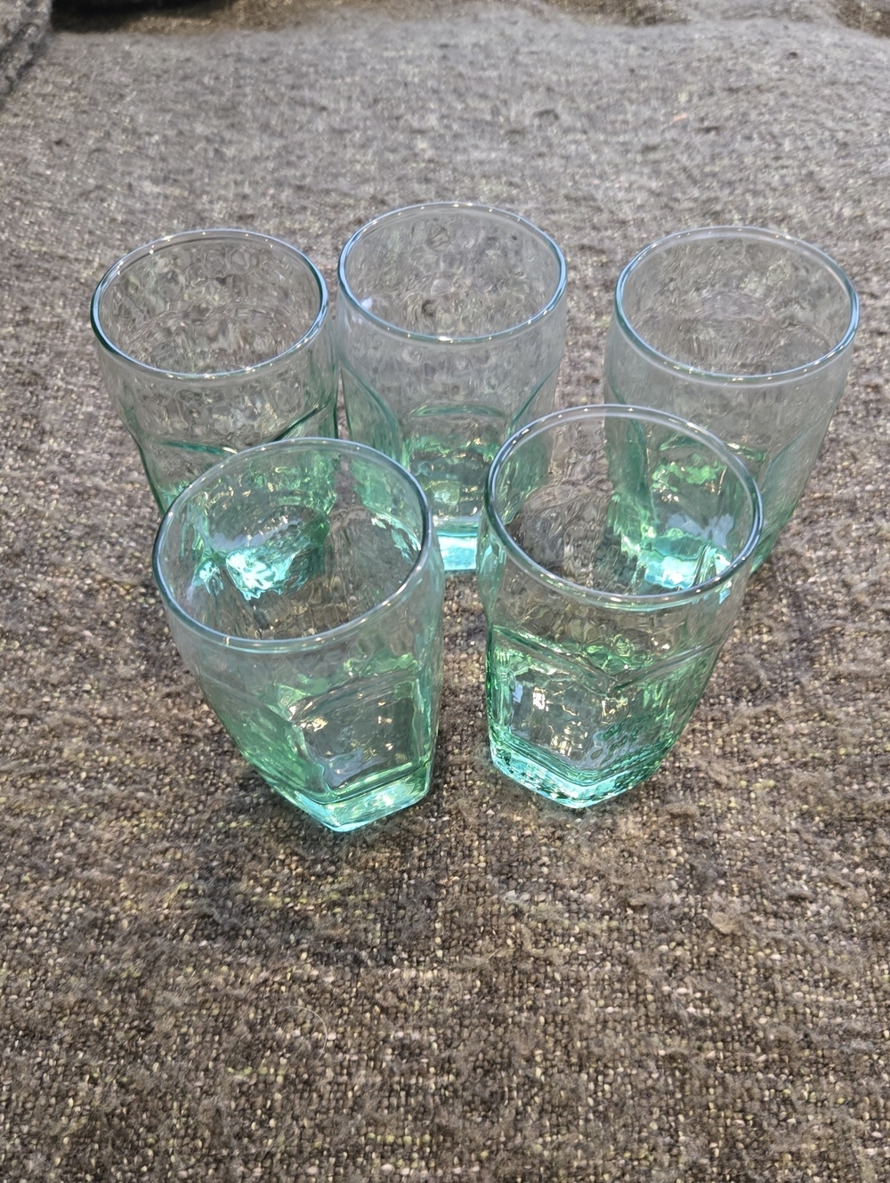 Seafoam Green Glass Tumbler Set - 5-Pack